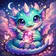 A vibrant and expressive fantasy dragon avatar with bright scales in various hues, suitable for a friendly profile picture.